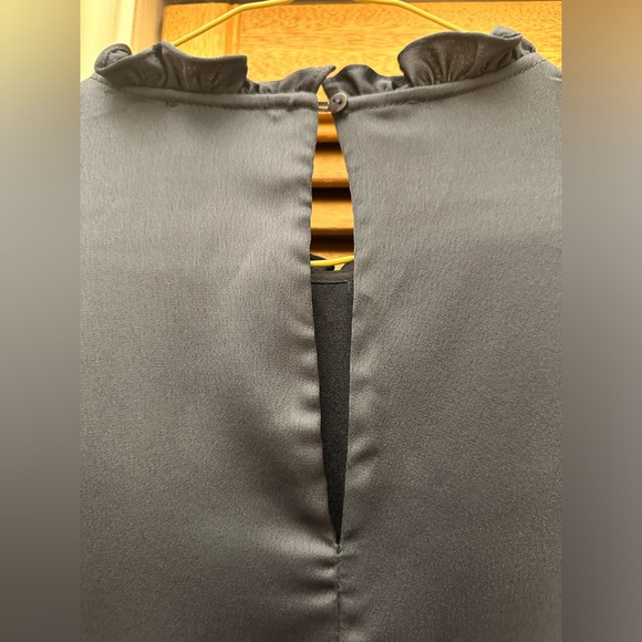 Carolina Belle Montreal Navy Bell Sleeve wt Ruffle Collar Dress Size Small - Picture 7 of 10